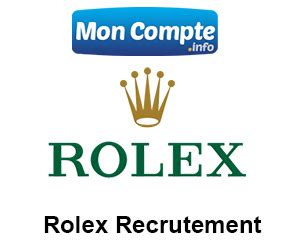 rolex candidature spontanée|rolex emploi.